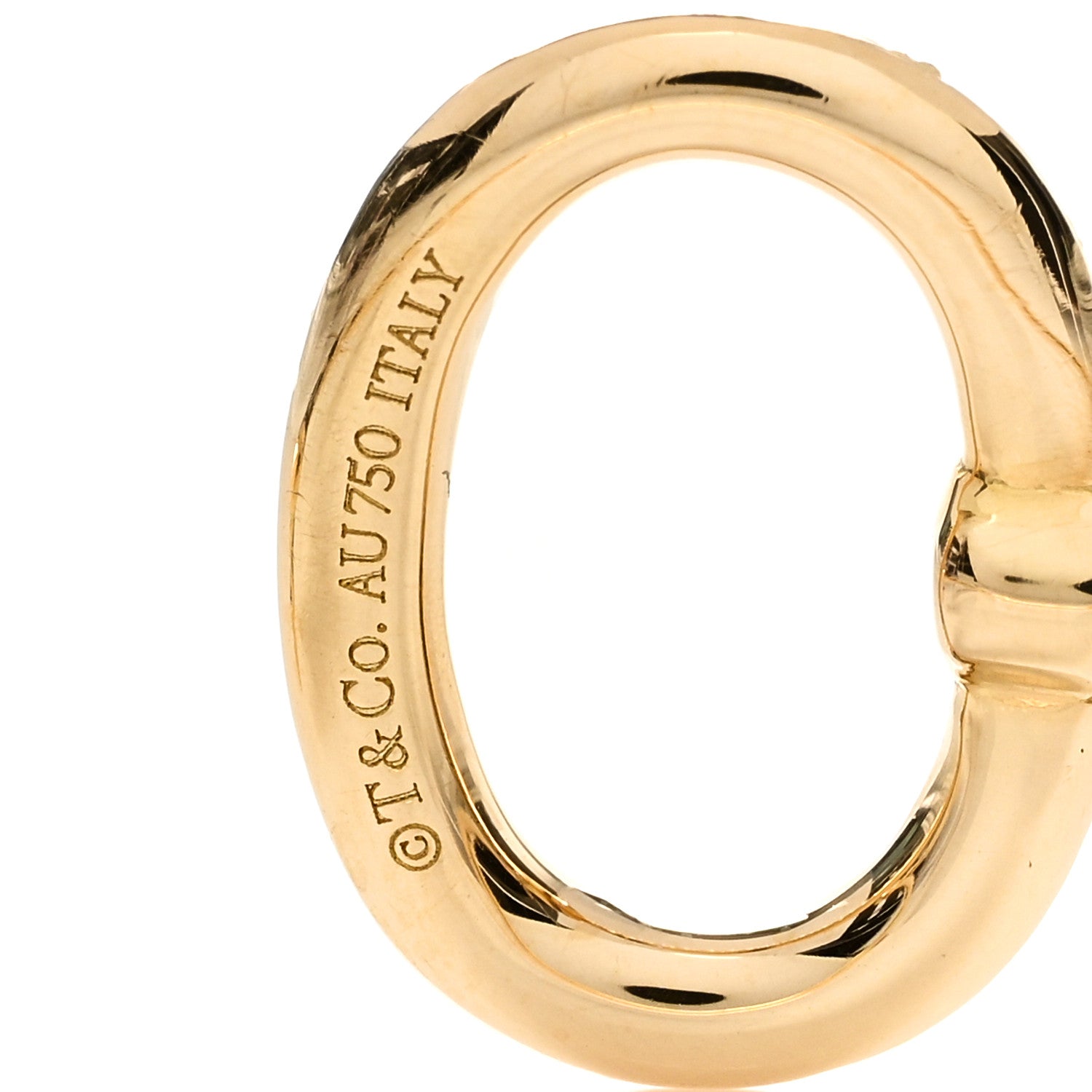 Tiffany 18K Yellow Gold Diamond Keys Wire Bracelet 3 of 3