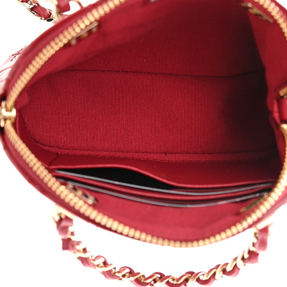 Chanel Patent Calfskin Quilted Shiny Coco Clutch With Chain Red 5 of 11