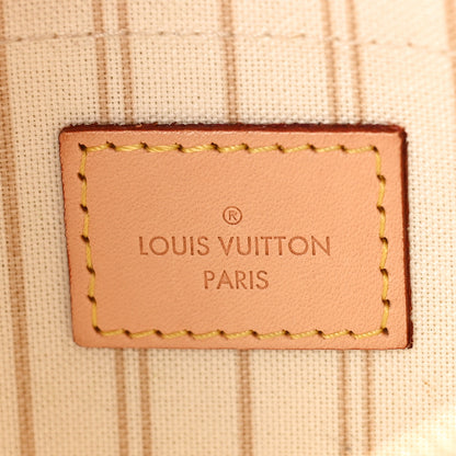 Louis Vuitton Damier Azur Neverfull MM GM Pochette Rose Ballerine 6 of 10