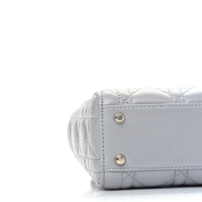 Christian Dior Metallic Lambskin Cannage Mini Lady Dior Grey 5 of 9
