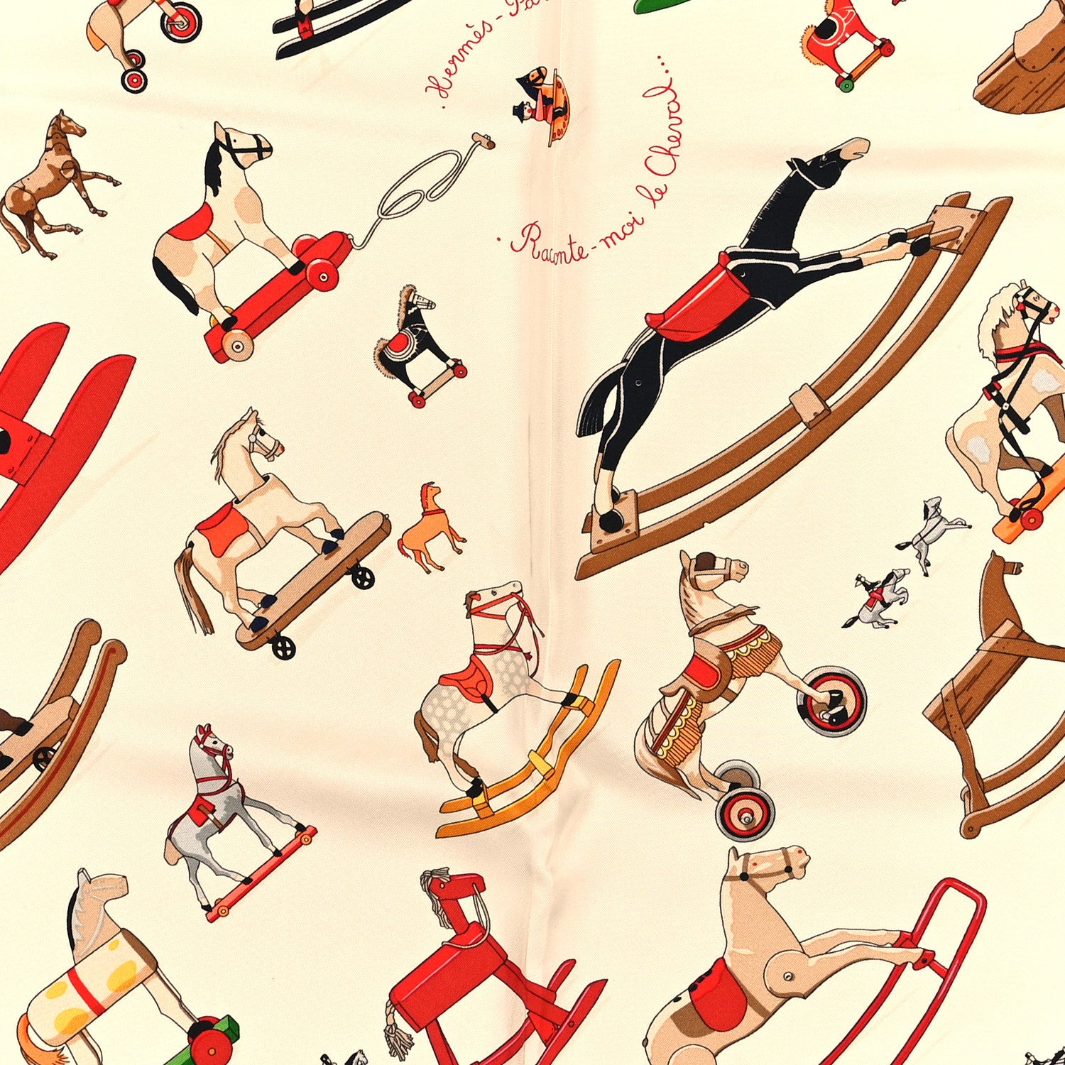 Hermes Silk Raconte Moi le Cheval Scarf 90 5 of 5