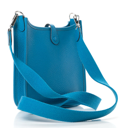 Hermes Taurillon Clemence Evelyne TPM Bleu Zanzibar 3 of 12