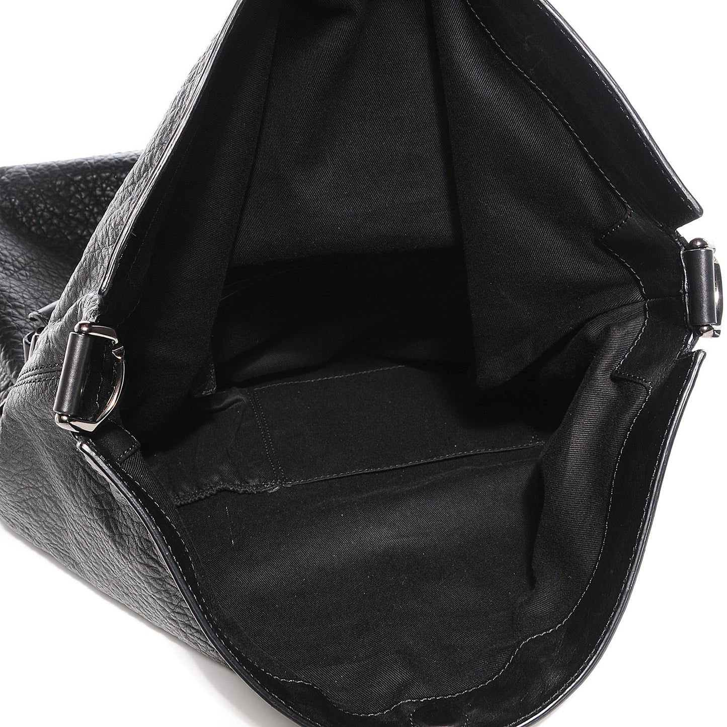 Pebbled Calfskin Nightingale Messenger Black