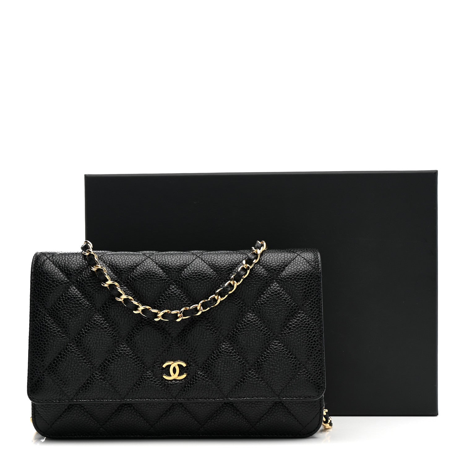 Chanel Caviar Quilted Wallet on Chain WOC Black 12 of 12