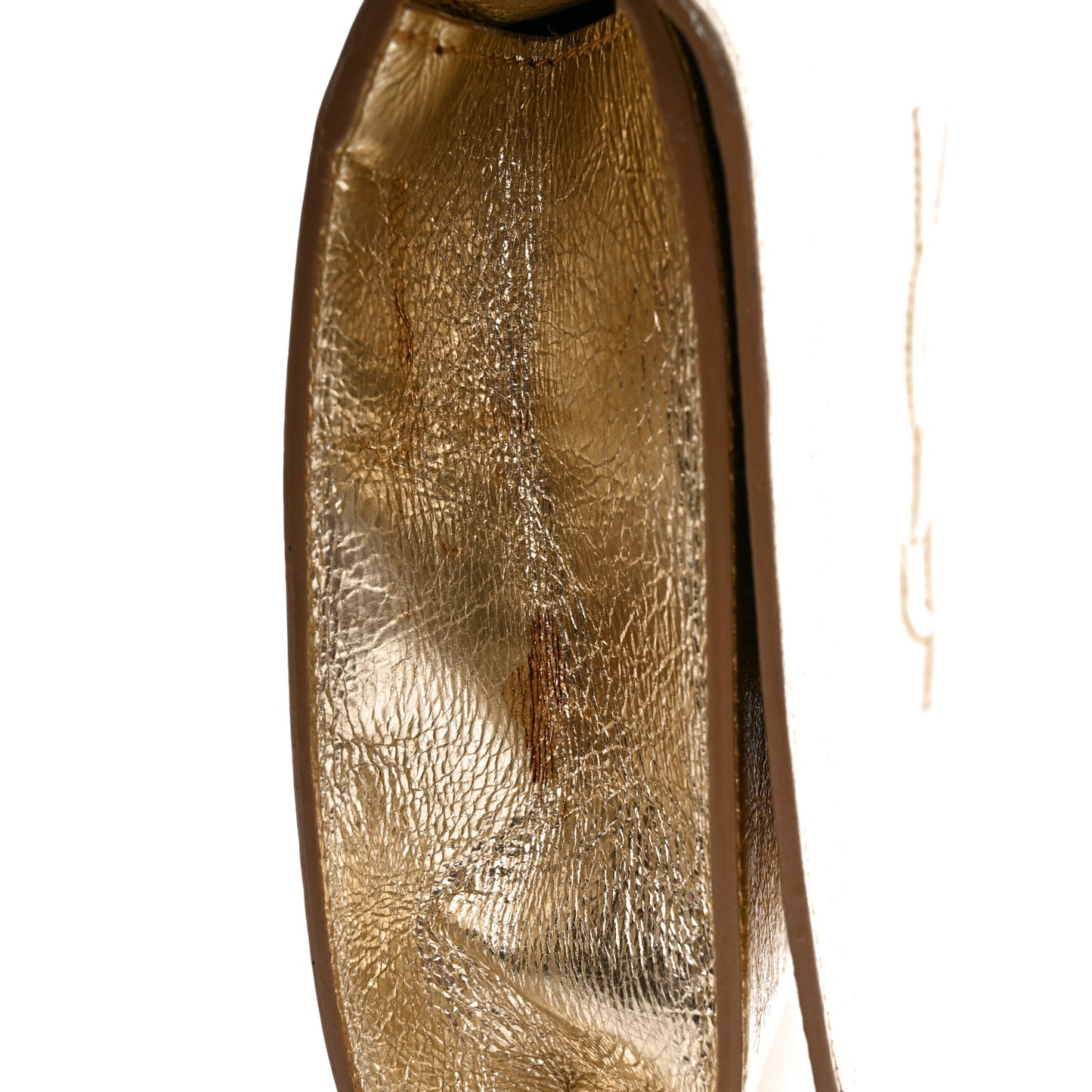 Metallic Calfskin Monogram Large Belle De Jour Clutch Gold