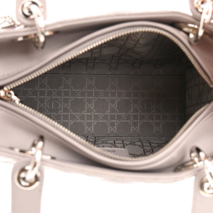 Christian Dior Lambskin Cannage Medium Lady Dior Grey 5 of 18