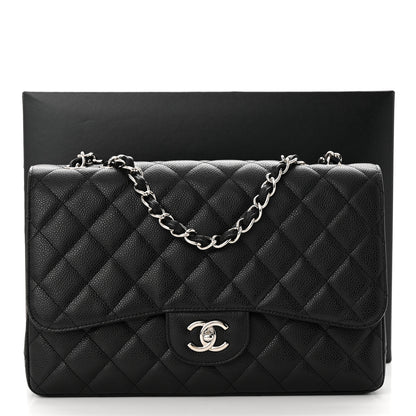 Chanel Caviar Quilted Jumbo Single Flap Black 11 of 11