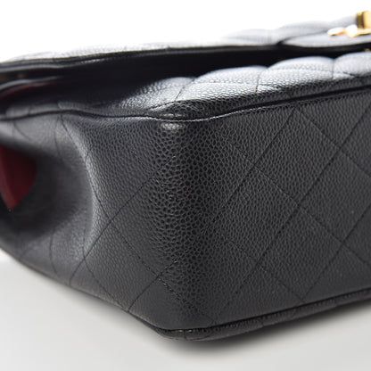 Chanel Caviar Quilted Jumbo Double Flap Black 10 of 12