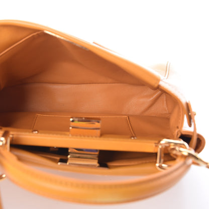 Fendi Nappa Mini Peekaboo Iconic Satchel Giallo Syrup 5 of 16
