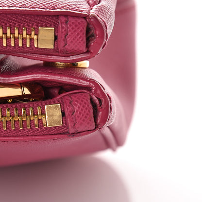 Prada Saffiano Lux Small Galleria Double Zip Tote Fuxia 14 of 14