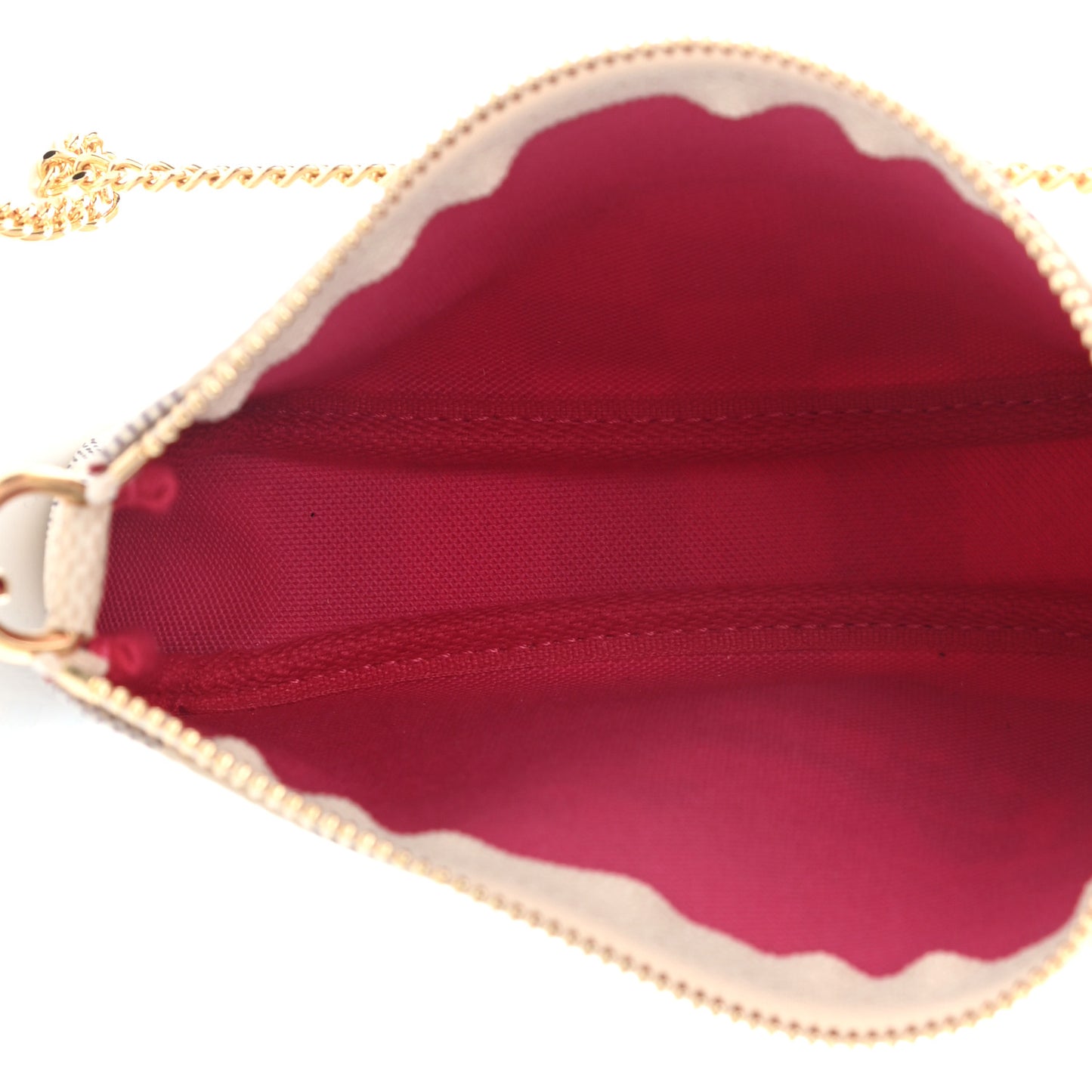 Damier Azur 2021 Christmas Animation Hollywood Mini Pochette Accessories Fuchsia