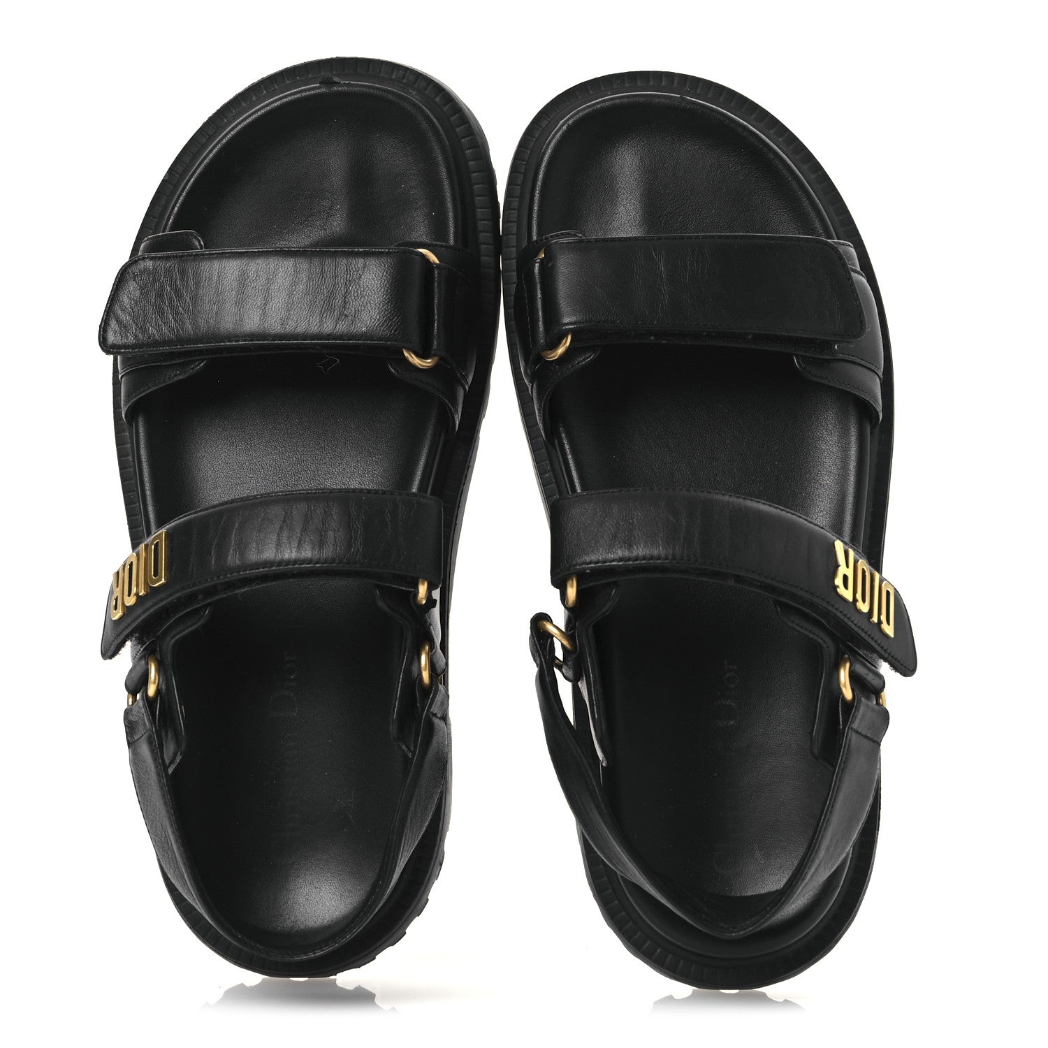 Christian Dior Lambskin Dioract 10mm Sandals 39 Black 2 of 15