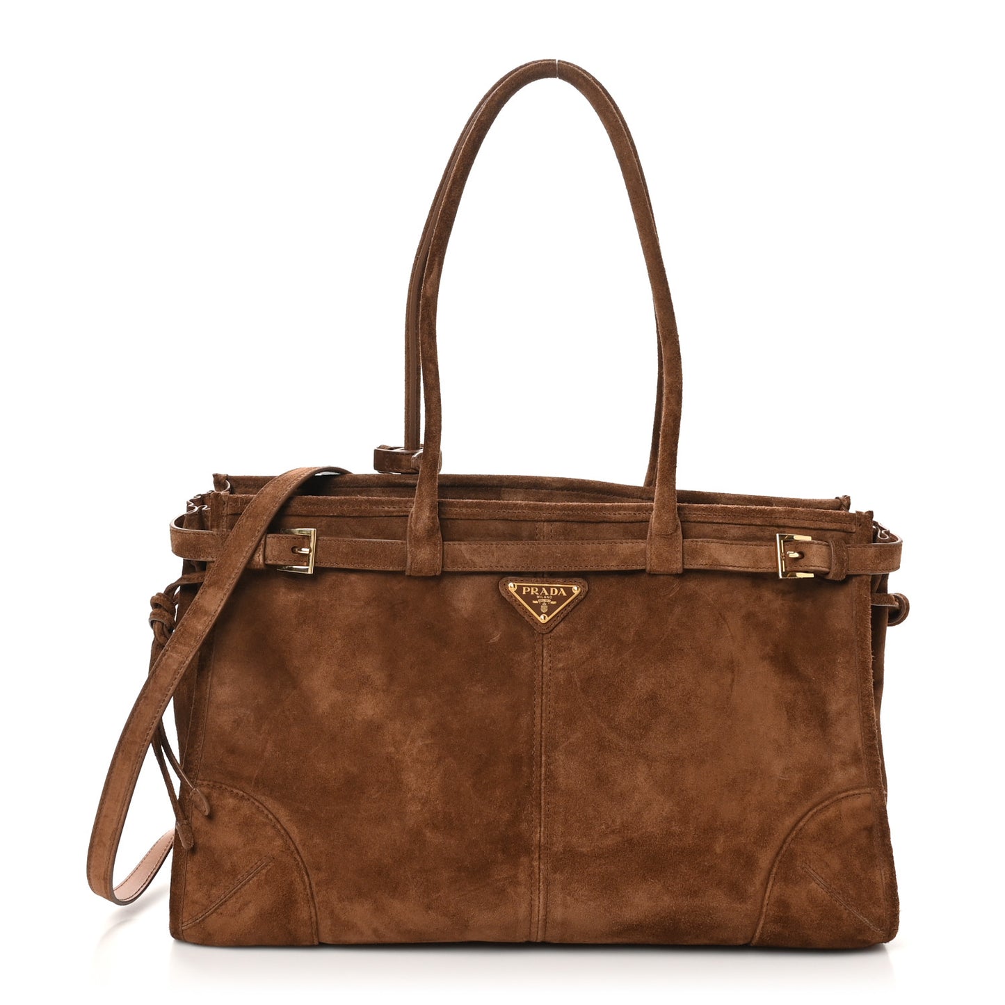 Suede Large Bonnie Shoulder Bag Cocoa Brown