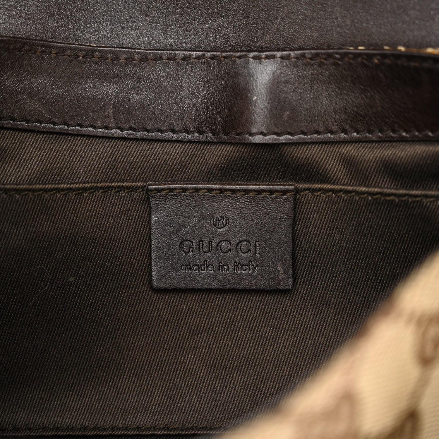 Gucci Monogram Studded Small Horsebit Clutch Dark Brown 6 of 14