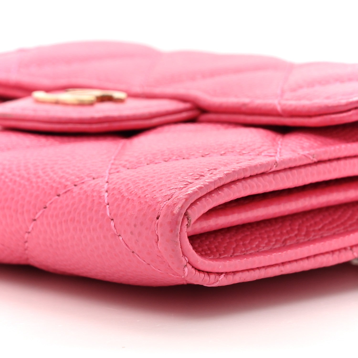 Chanel Caviar Quilted Flap Card Holder On Chain Pink 10 of 14