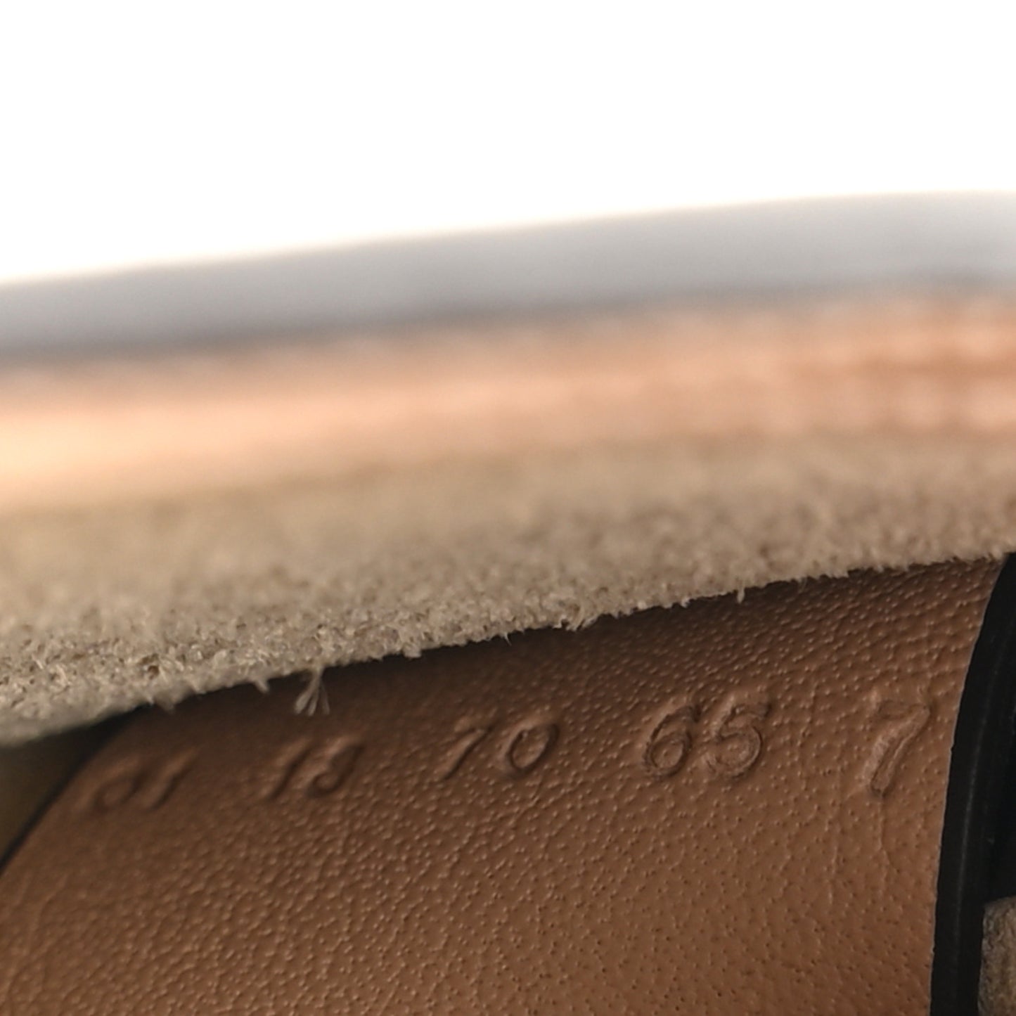 Calfskin Suede Small Nile Bracelet Bag Biscotti Beige