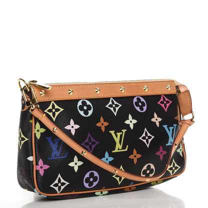 Louis Vuitton Monogram Multicolor Pochette Accessories Black 3 of 7