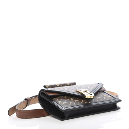 Burberry E-Canvas Monogram TB Envelope Belt Bag Bridle Brown 4 of 13