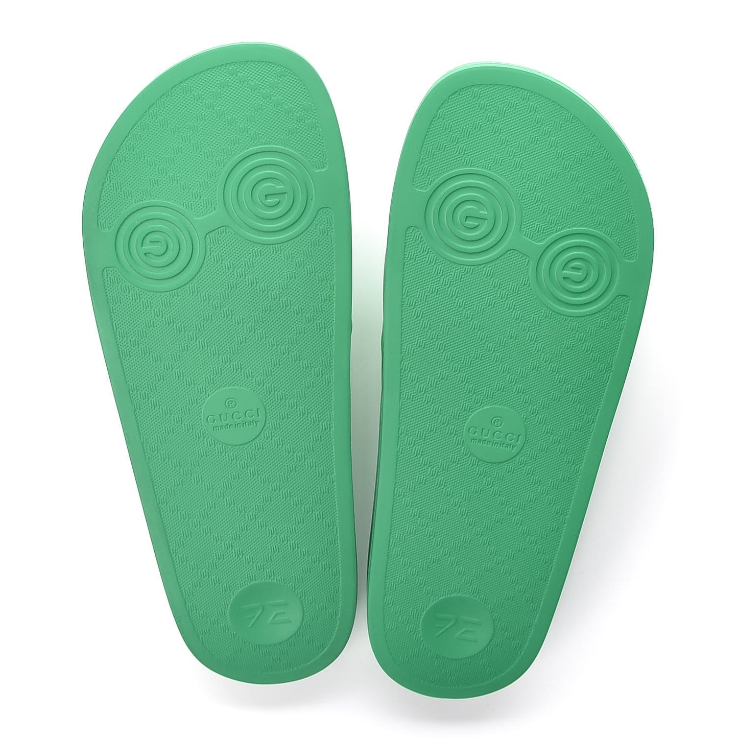 Rubber Logo Stamped Mens Slide Sandals 7 Verde