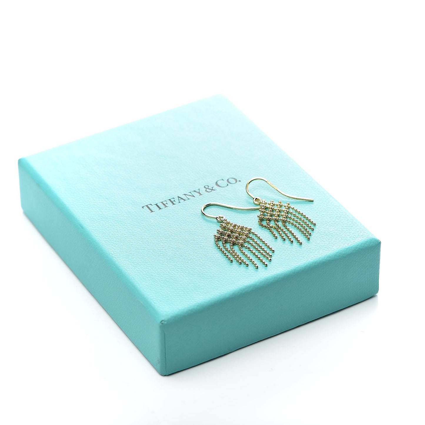 18K Yellow Gold Fringe Drop Earrings