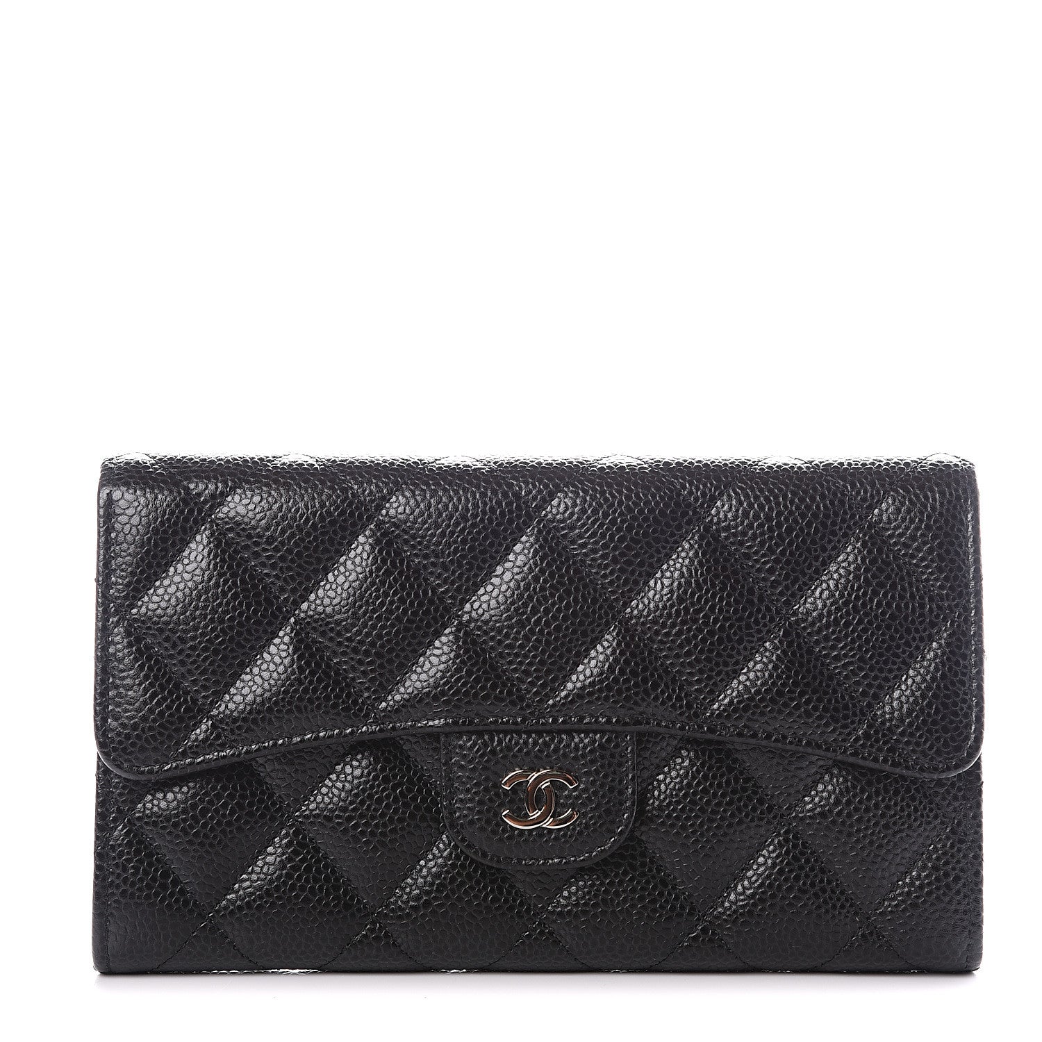 Chanel Caviar Quilted Large Flap Wallet Black 1 of 9