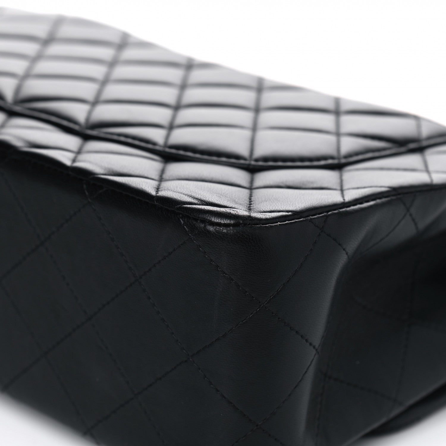 Chanel Lambskin Quilted Jumbo Double Flap Black 8 of 8