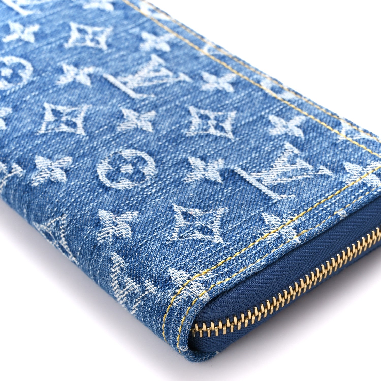 Louis Vuitton Monogram Denim Zippy Wallet NM Blue 9 of 11