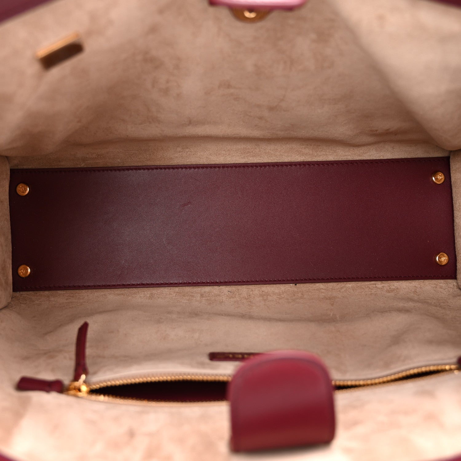 Chanel Calfskin Archetype Small Shopping Tote Dark Burgundy 4 of 9