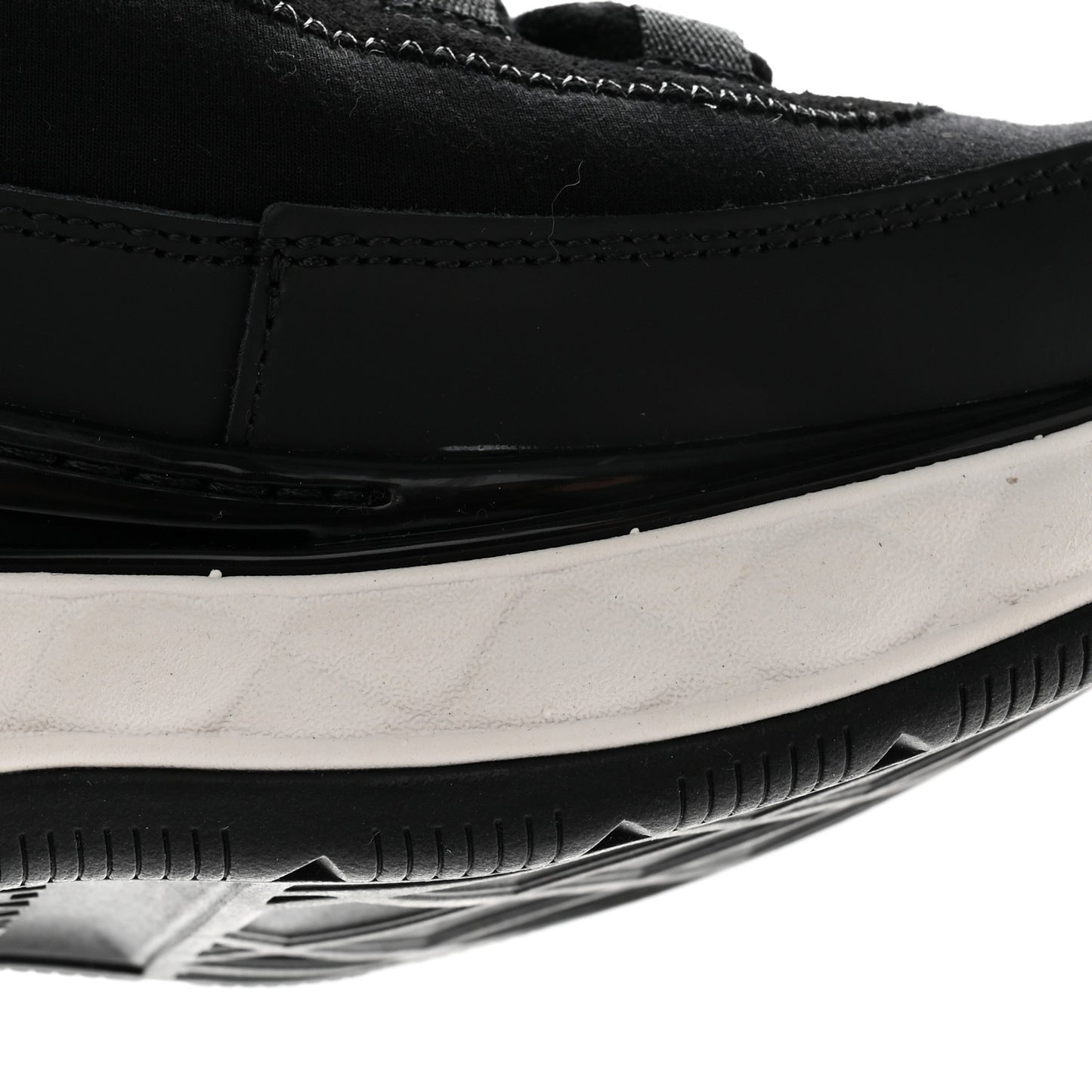 Velvet Calfskin Mixed Fibers CC Sneakers 38 Black