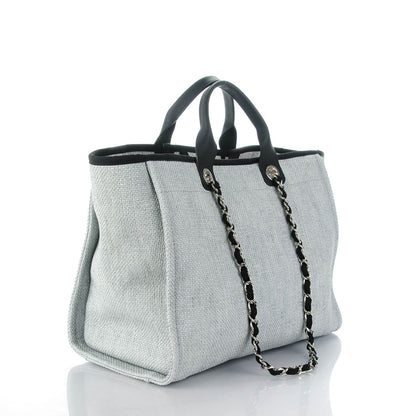 Chanel Canvas Deauville Large Tote Grey 3 of 7