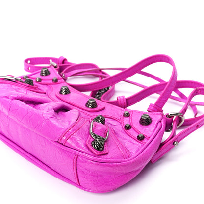 Balenciaga Agneau Arena Le Cagole Mini Purse With Chain Lipstick Pink 12 of 12