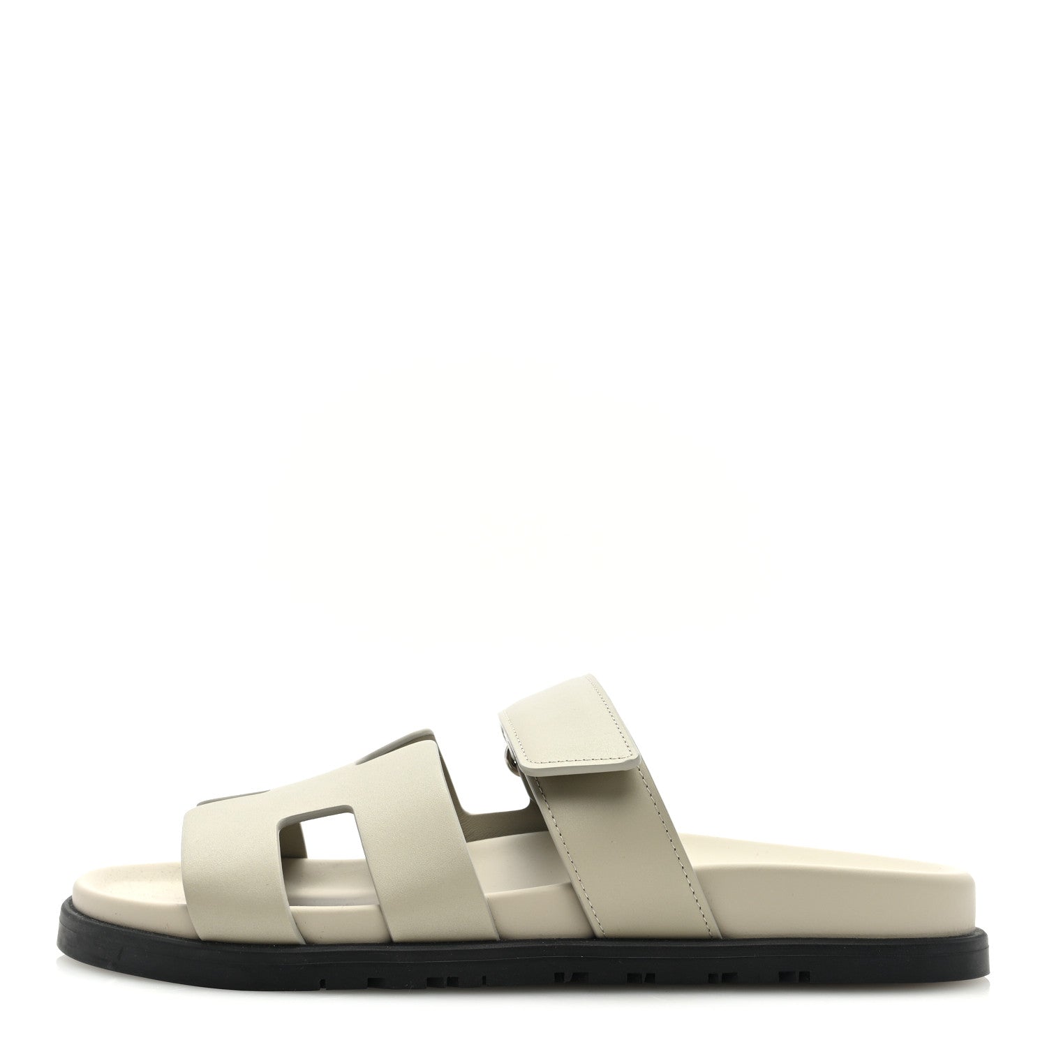 Hermes Calfskin Womens Chypre Sandals 39.5 Beige Esquisse 1 of 9