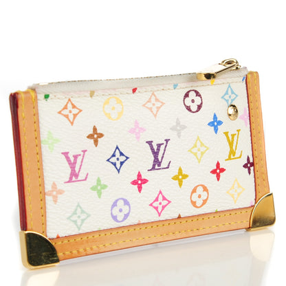 Louis Vuitton Monogram Multicolor Key Pouch White 3 of 7