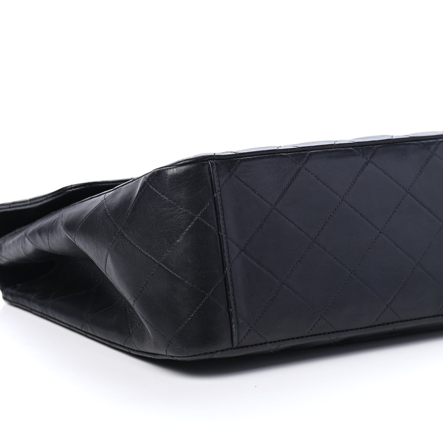Chanel Lambskin Quilted XL Jumbo Single Flap Black 7 of 8
