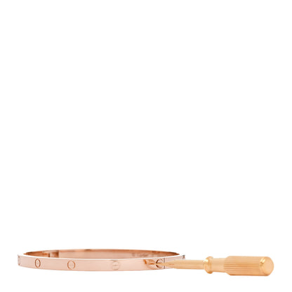 Cartier 18K Pink Gold Small LOVE Bracelet 17 3 of 8