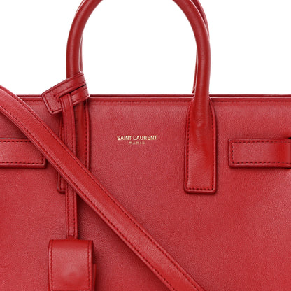 Saint Laurent Calfskin Nano Sac De Jour Lipstick Red 7 of 15