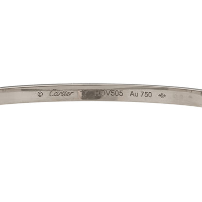 Cartier 18K White Gold Small LOVE Bracelet 17 3 of 9