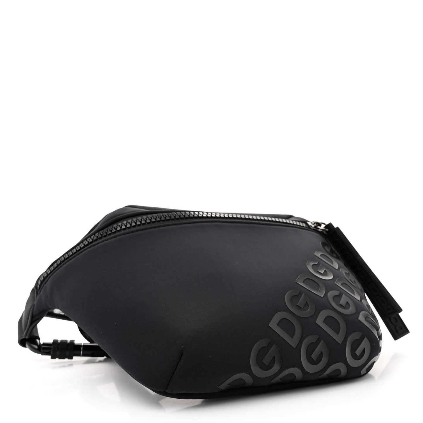 Neoprene Millennials Logo Waist Bag Black White