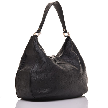 Gucci Guccissima Large New Ladies Web Hobo Black 3 of 9