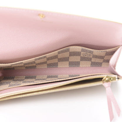 Louis Vuitton Damier Azur Emilie Wallet Rose Ballerine 5 of 8