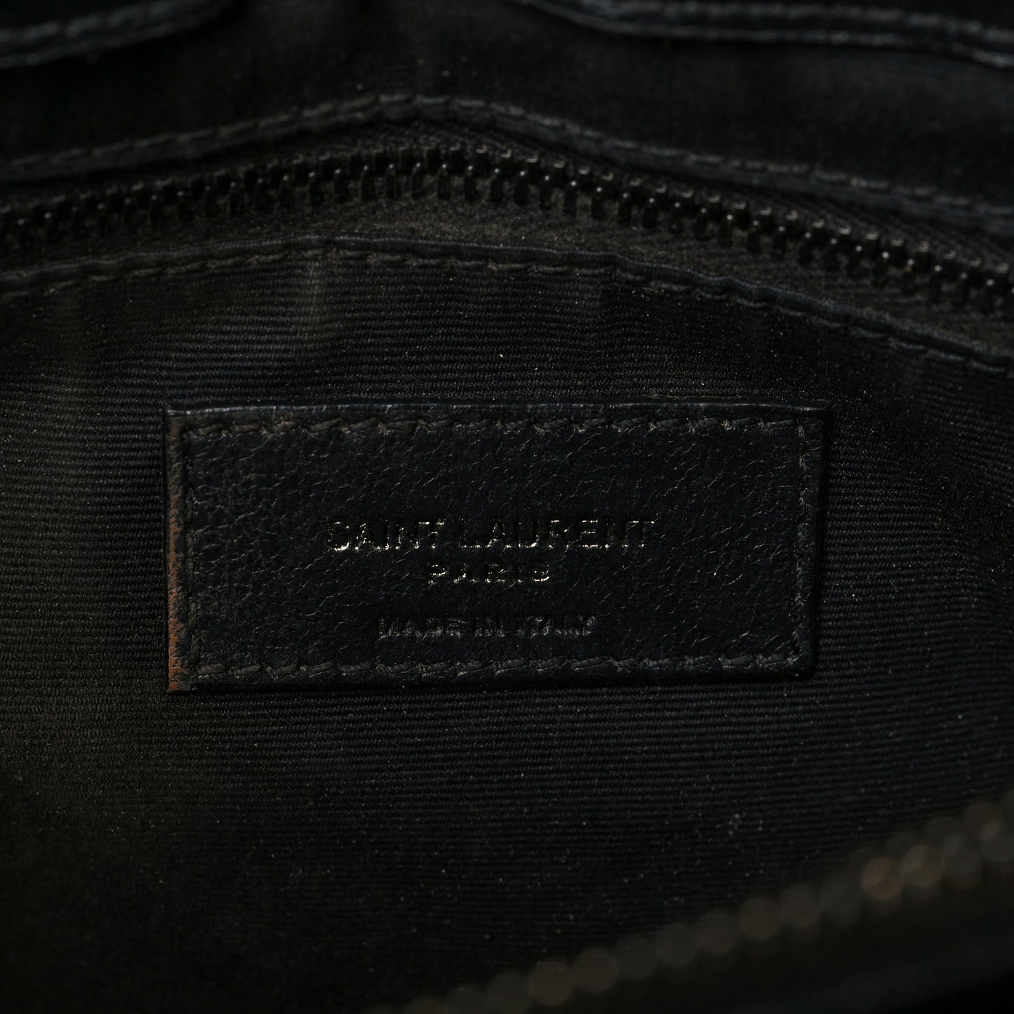 Calfskin Y Quilted Monogram Monochrome Medium Loulou Chain Satchel Black
