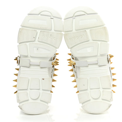 Gucci X SEGA Technical Canvas Calfskin Removable Studs Mens Flashtrek Sneakers 11 Great White 5 of 8