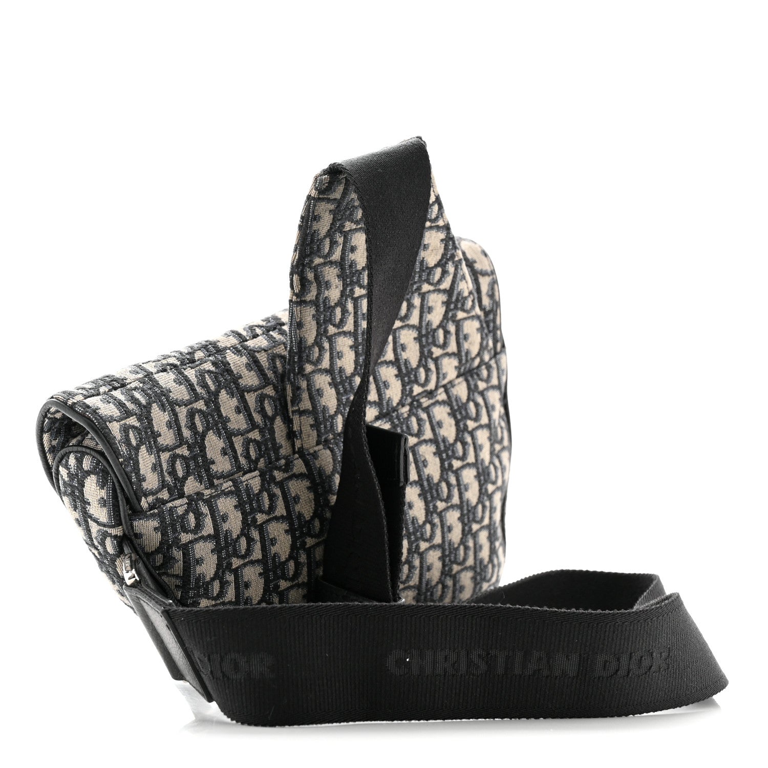 Christian Dior Oblique Mens Saddle Bag Black 3 of 10