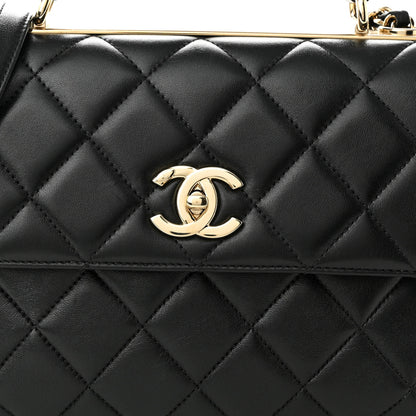 Chanel Lambskin Quilted Small Trendy CC Dual Handle Flap Bag Black 8 of 10