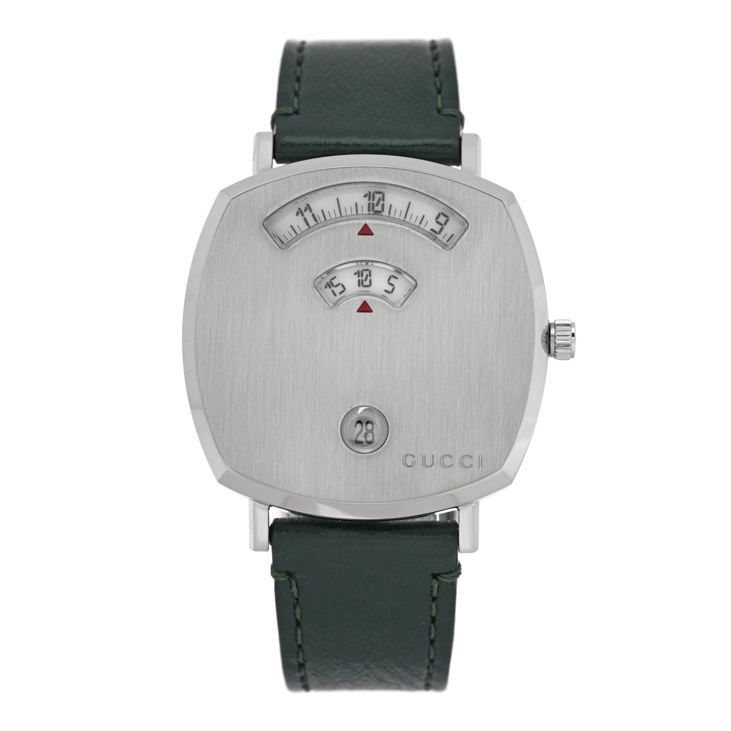 Stainless Steel Calfskin 35mm Grip Quartz Watch Green