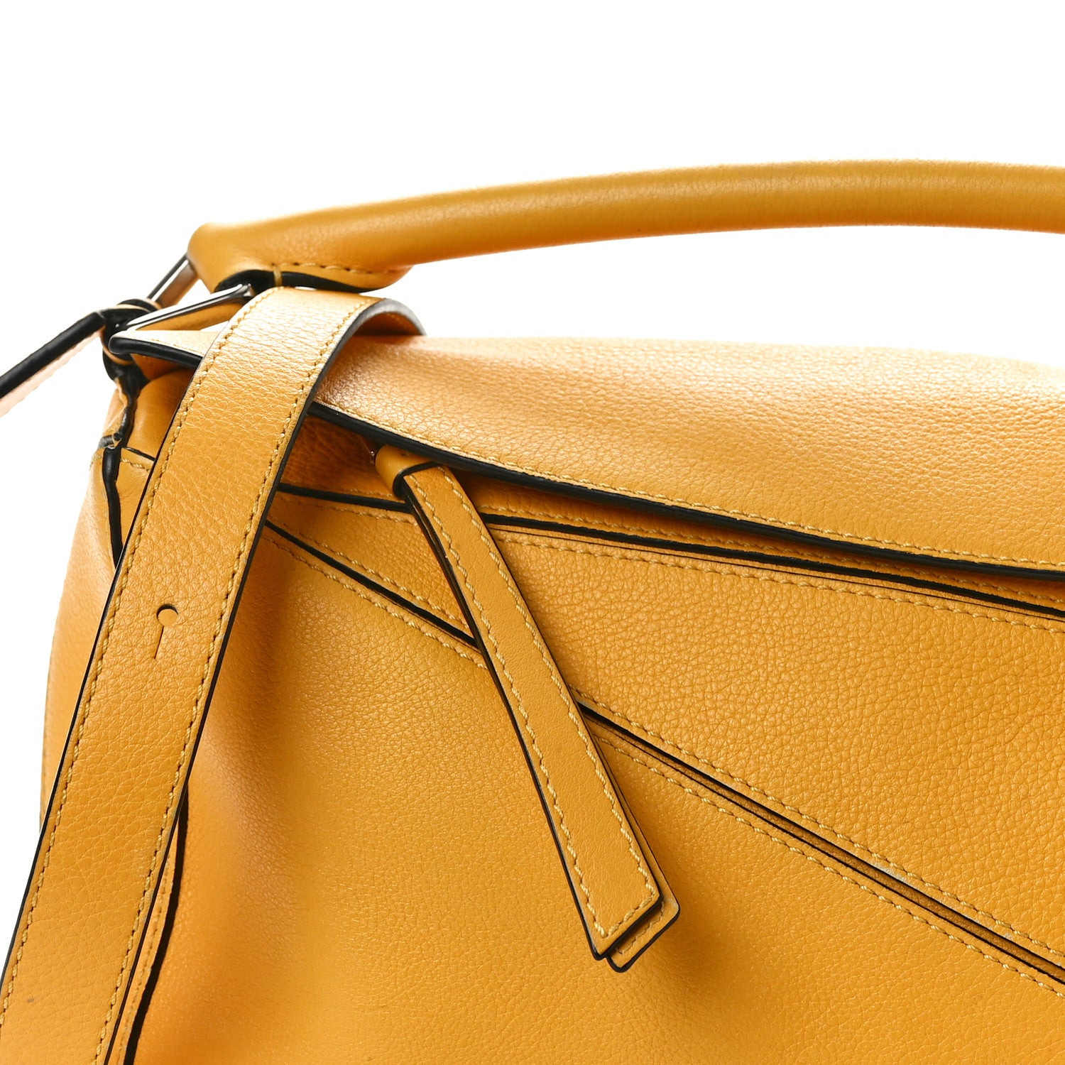 Loewe Grained Calfskin Small Puzzle Bag Narcisus Yellow 7 of 10