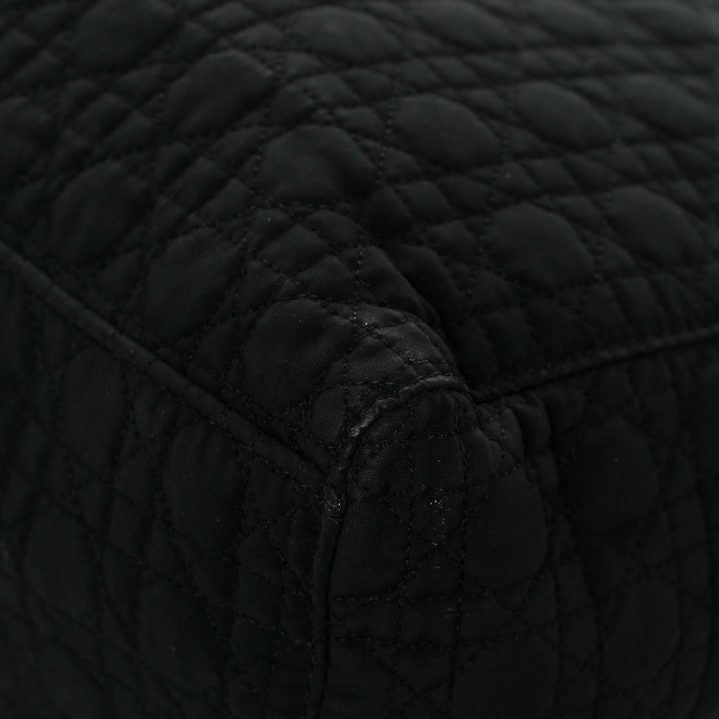 Nylon Cannage Medium Lady Dior Black