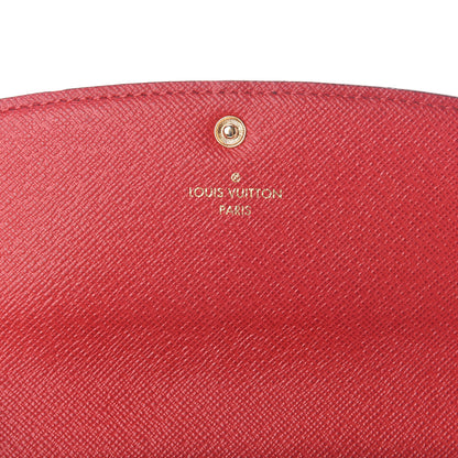 Louis Vuitton Damier Ebene Emilie Wallet Red 6 of 13