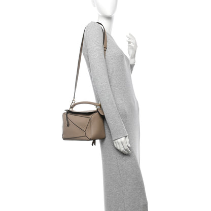 Loewe Grained Calfskin Small Puzzle Bag Sand 2 of 9