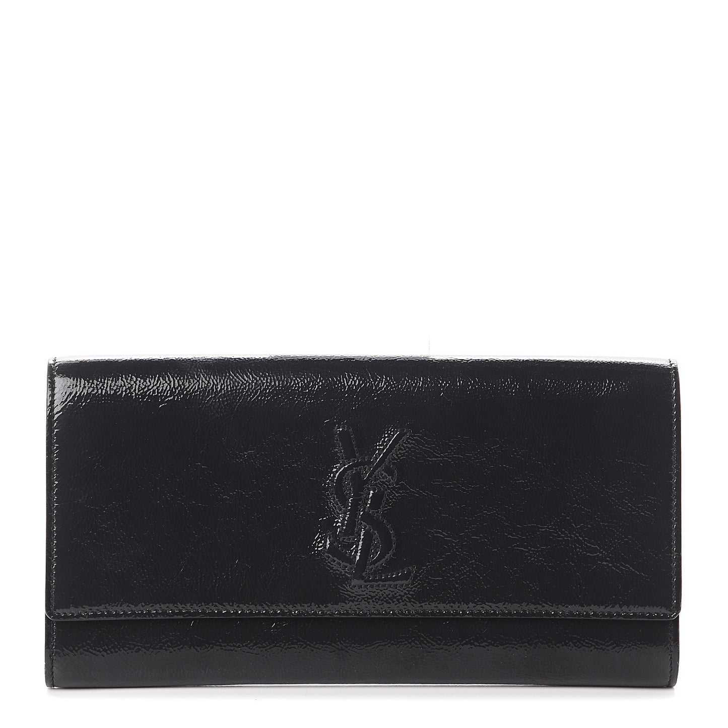 Textured Patent Monogram Small Belle De Jour Clutch Navy